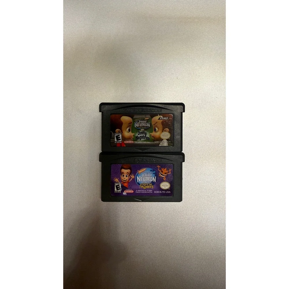 Jimmy Neutron GBA Game Lot Boy Genius‎ vs Jimmy Negatron Attack of the Twonkies